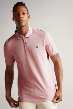 Ted Baker Pink Camdn Short Sleeved Polo Shirt