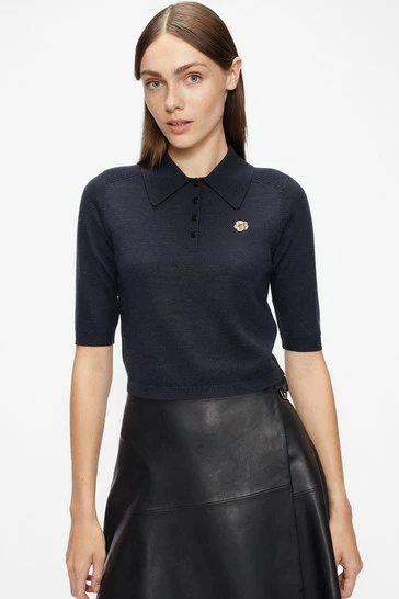 Ted Baker Blue Ameliya Merino Edit Polo Shirt 8 Ted Baker Blue Ameliya Merino Edit Polo Shirt - Image 6