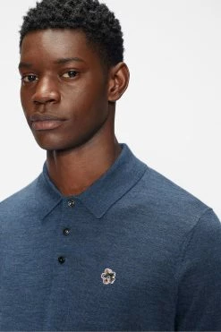 Ted Baker Blue Haworth Ss Knitted Polo Shirt -Tedbaker Sales 2024 unnamed file 4173
