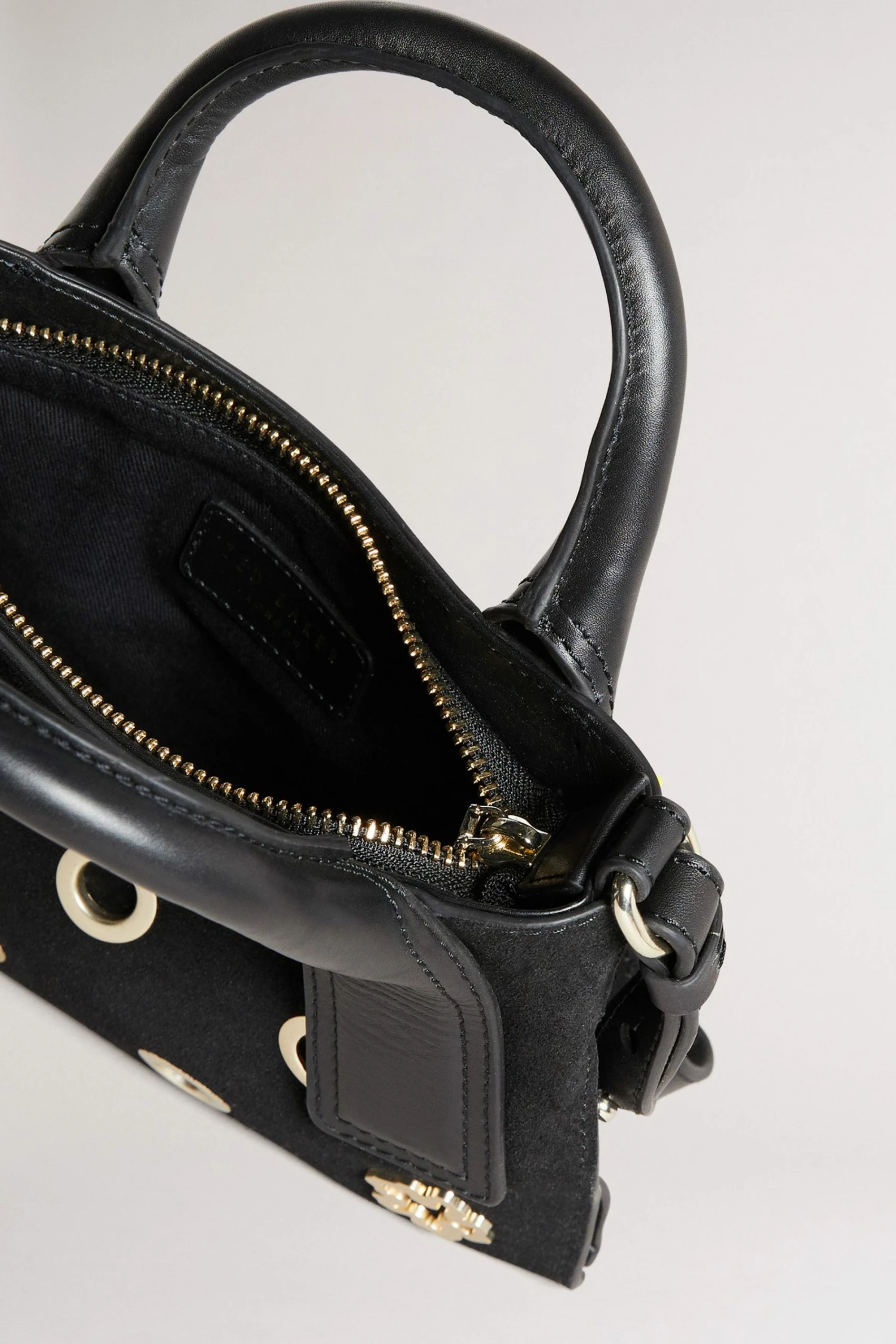 Ted Baker Mayzii Black Eyelet Detail Mini Grab Tote Bag 5 Ted Baker Mayzii Black Eyelet Detail Mini Grab Tote Bag - Image 3