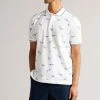 Ted Baker Narford White Printed Polo Shirt -Tedbaker Sales 2024 unnamed file 4207