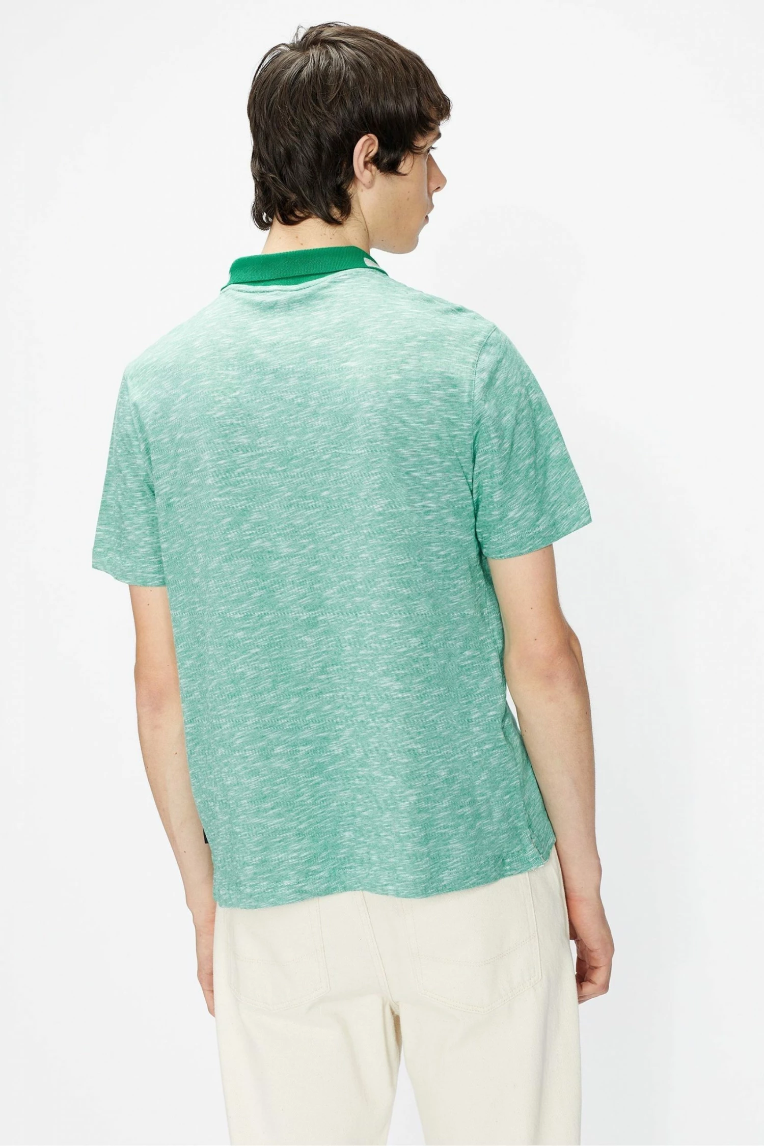 Ted Baker Green Dalmor Short Sleeve Space Dyed Polo Shirt 4 Ted Baker Green Dalmor Short Sleeve Space Dyed Polo Shirt - Image 2
