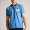 Ted Baker Regent Blue Ss Piqué Polo Shirt -Tedbaker Sales 2024 unnamed file 4237