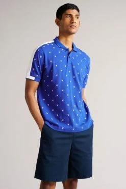 Ted Baker Billett Blue Ss Embroidered Polo Shirt -Tedbaker Sales 2024 unnamed file 4246
