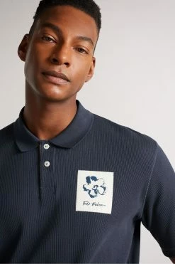 Ted Baker Navy Blue Daley Ribbed Polo Shirt -Tedbaker Sales 2024 unnamed file 4249