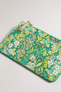Ted Baker Green Garcet Emerald Flirty Texture Floral Zip Card Holder -Tedbaker Sales 2024 unnamed file 4399