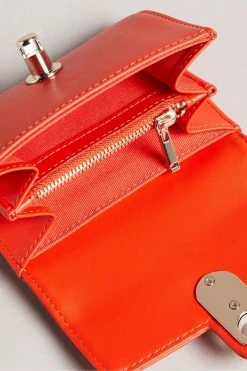 Ted Baker Small Red Twist Lock Fold Purse -Tedbaker Sales 2024 unnamed file 4423
