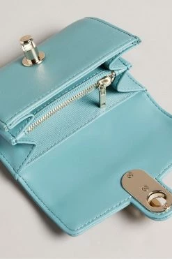 Ted Baker Blue Twist Lock Small Fold Purse -Tedbaker Sales 2024 unnamed file 4443