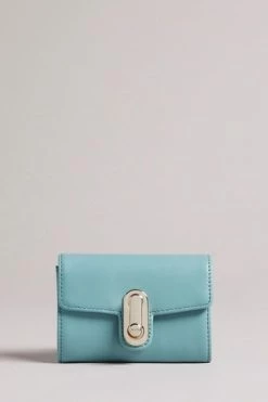 Ted Baker Blue Twist Lock Small Fold Purse -Tedbaker Sales 2024 unnamed file 4444