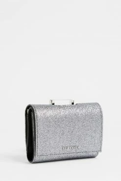 Ted Baker Small Silver Glara Glitter Bobble Purse