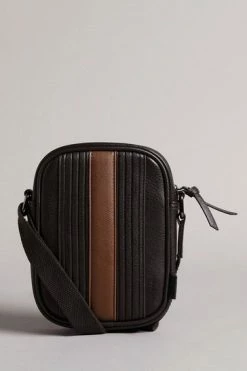 Ted Baker Brn-Choc Evver Striped Pu Flight Bag -Tedbaker Sales 2024 unnamed file 450