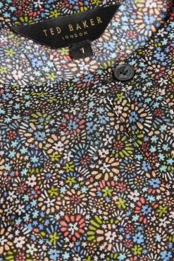 Ted Baker Black Printed Ruffle Blouse -Tedbaker Sales 2024 unnamed file 4504