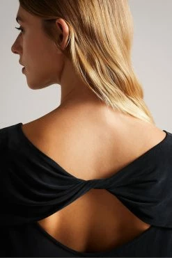 Ted Baker Black Niylah Twist Back Jersey Top -Tedbaker Sales 2024 unnamed file 4538
