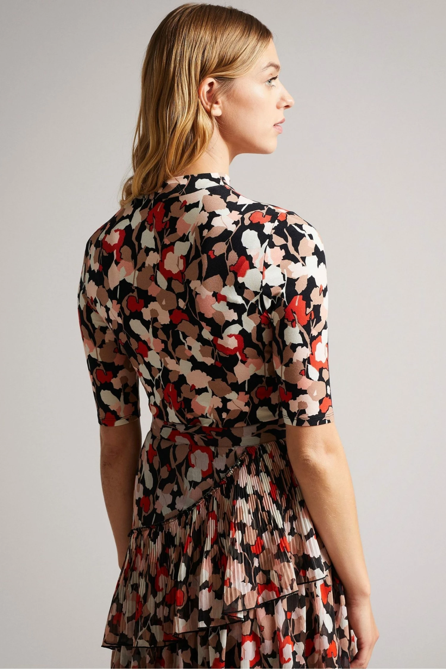 Ted Baker Black Rives High Neck Printed Top 4 Ted Baker Black Rives High Neck Printed Top - Image 2