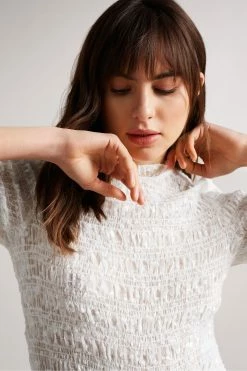 Ted Baker Womens White Tora Fitted Top -Tedbaker Sales 2024 unnamed file 4585