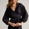 Ted Baker Navy Blue Ralda Wrap Top With Blouson Full Sleeve -Tedbaker Sales 2024 unnamed file 4588