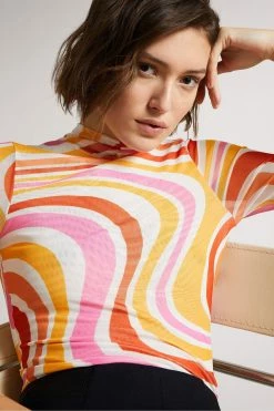 Ted Baker Sarrahh Ivory Mesh Seaming Top -Tedbaker Sales 2024 unnamed file 4624