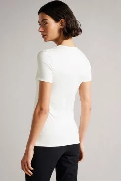 Ted Baker Gerbela White Square Neck Short Sleeve Top -Tedbaker Sales 2024 unnamed file 4641