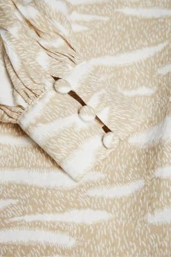 Ted Baker Brown Yellow Faux Wrap Front Top With D-Rings -Tedbaker Sales 2024 unnamed file 4662