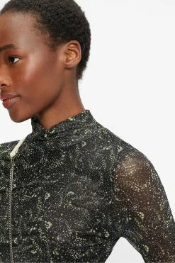 Ted Baker Black Teeana Mesh Cross Neck Top -Tedbaker Sales 2024 unnamed file 4691