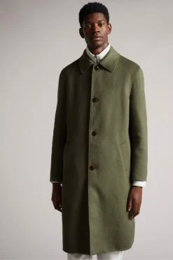 Ted Baker Powpow Green Double Splitable Wool Car Coat -Tedbaker Sales 2024 unnamed file 4727