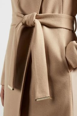 Ted Baker Rosell Long Length Wool Wrap Coat Cream -Tedbaker Sales 2024 unnamed file 4730