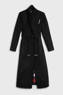 Ted Baker Rosell Long Length Wool Wrap Coat Cream -Tedbaker Sales 2024 unnamed file 4733