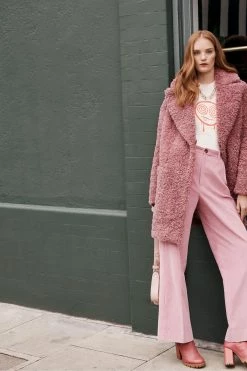 Ted Baker Kayyti Faux Fur Wide Collar Cocoon Coat -Tedbaker Sales 2024 unnamed file 4792