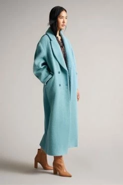 Ted Baker Blue Jjoelle Fabric Blocked Oversized Crombie Coat -Tedbaker Sales 2024 unnamed file 4805