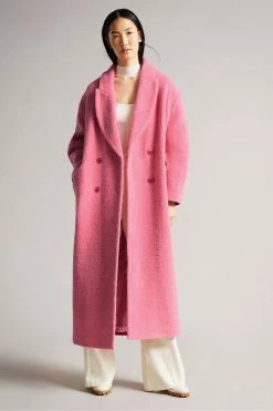 Ted Baker Oversized Deep-Pink Jjoelle Fabric Blocked Crombie Coat -Tedbaker Sales 2024 unnamed file 4821