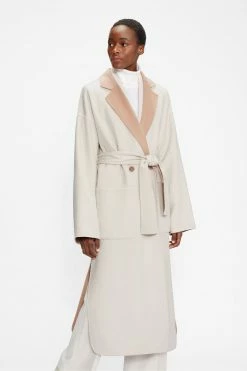 Ted Baker Anahh White Flood Length Double Faced Wool Coat -Tedbaker Sales 2024 unnamed file 4836