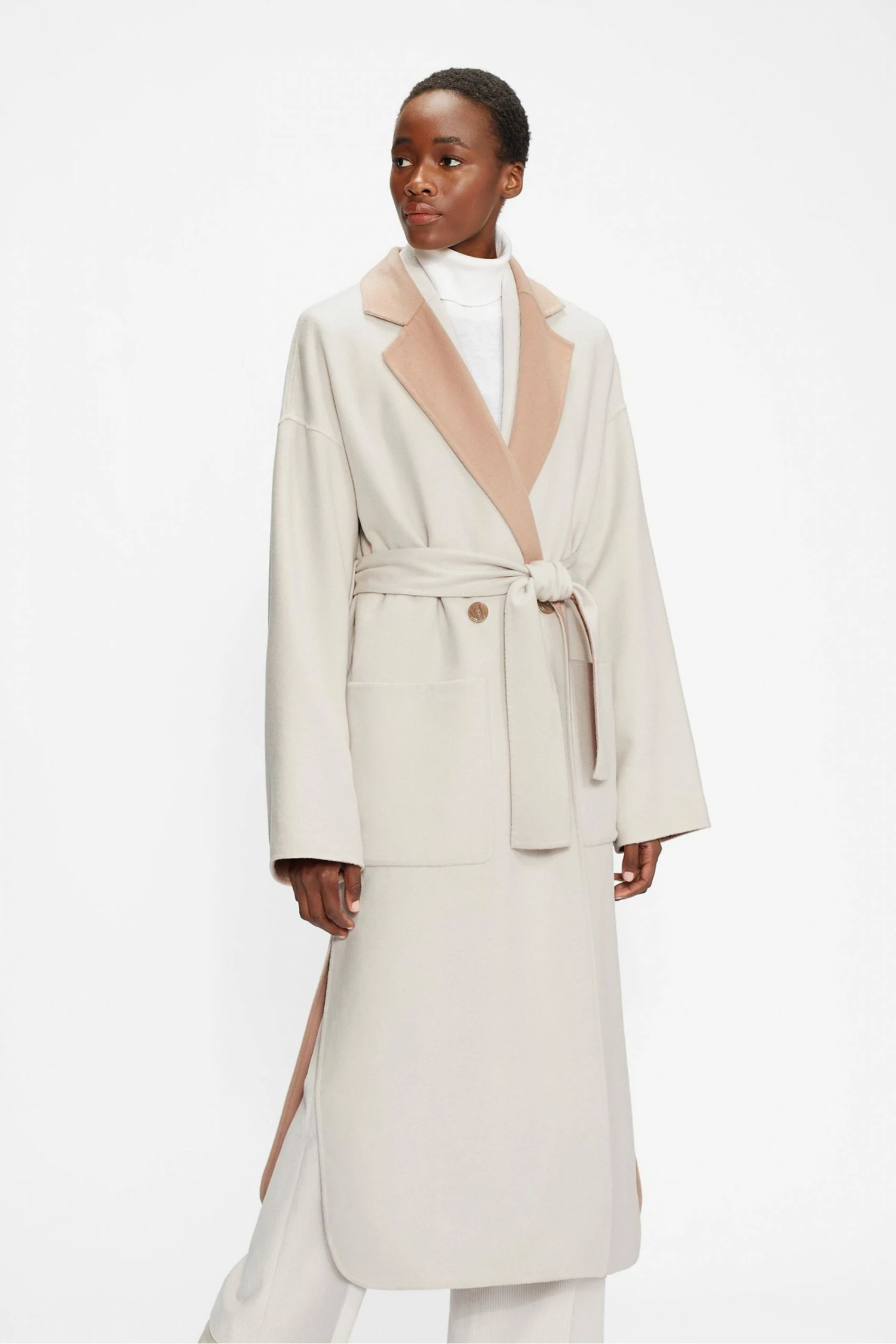 Ted Baker Anahh White Flood Length Double Faced Wool Coat 5 Ted Baker Anahh White Flood Length Double Faced Wool Coat - Image 3