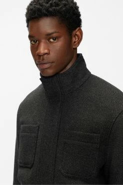 Ted Baker Grey Traks Funnel Neck Coat -Tedbaker Sales 2024 unnamed file 4843