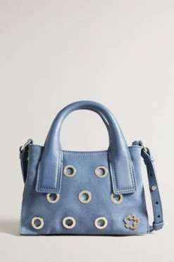 Ted Baker Sky-Blue Mayzii Eyelet Detail Mini Grab Tote Bag -Tedbaker Sales 2024 unnamed file 485