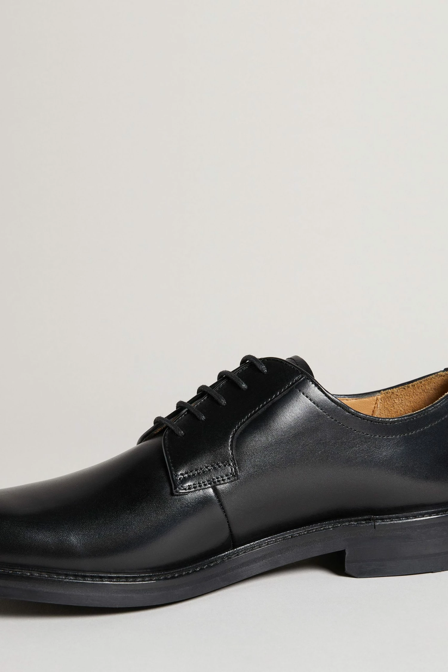 Ted Baker Regie Black Leather Lace Up Derby Shoes 6 Ted Baker Regie Black Leather Lace Up Derby Shoes - Image 4