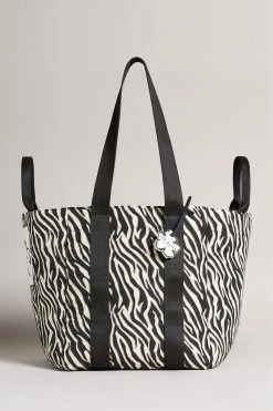 Ted Baker Cayzeba White Zebra Detail Large Nylon Tote Bag