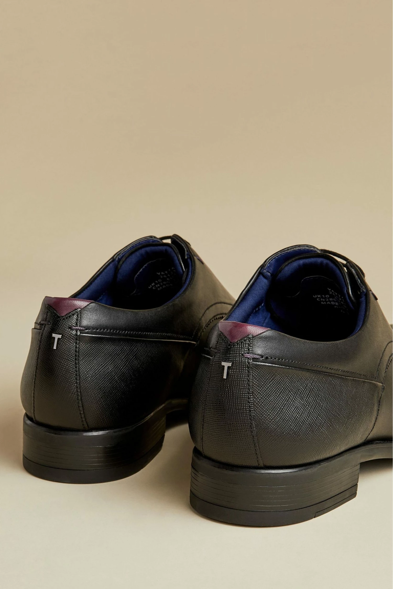 Ted Baker Vattal Black Derby Shoes 6 Ted Baker Vattal Black Derby Shoes - Image 4