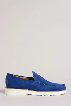 Ted Baker Isaacc Blue Extralight Suede Loafers