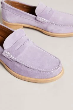 Ted Baker Alfey Lilac Suede Moccasin Shoes -Tedbaker Sales 2024 unnamed file 5019