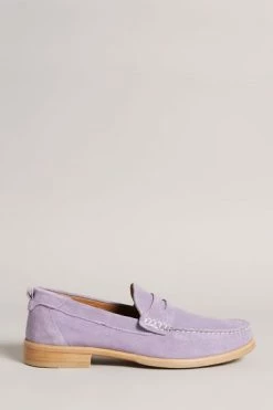 Ted Baker Alfey Lilac Suede Moccasin Shoes -Tedbaker Sales 2024 unnamed file 5021