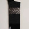 Ted Baker Grey Tedtext Semi Plain Socks -Tedbaker Sales 2024 unnamed file 5056