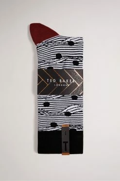 Ted Baker Black Spot Wave Socks