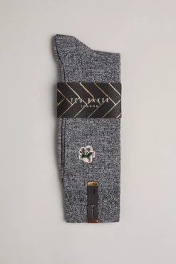 Ted Baker Boelow Grey Flower Embroidery Socks -Tedbaker Sales 2024 unnamed file 5091