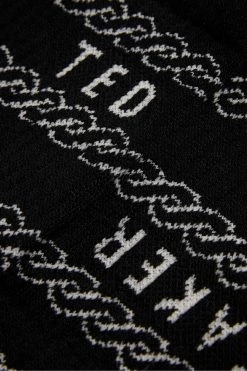 Ted Baker Black Branded Chain Socks -Tedbaker Sales 2024 unnamed file 5094