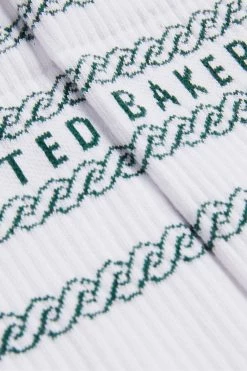 Ted Baker Chains White Branded Chain Socks -Tedbaker Sales 2024 unnamed file 5106