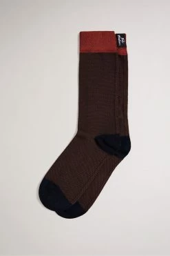 Ted Baker Orange Semi Plain Socks -Tedbaker Sales 2024 unnamed file 5109