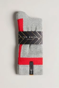 Ted Baker Teesok Grey T Placement Socks