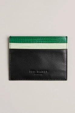 Ted Baker Feeld Black Exotic Mix Leather Card Holder