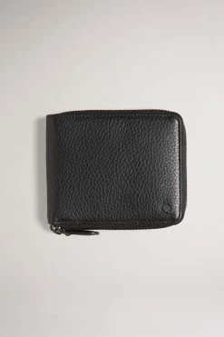 Ted Baker Stephen Black Zip Around Leather Bifold Wallet With Coin