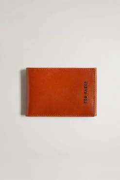 Ted Baker Sammey Dark Orange Folded Leather Card Holder